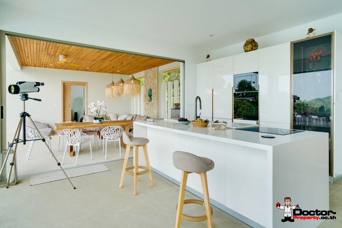 Modern 3 Bedroom Pool Villa with Sea View in Bo Phut, Koh Samui – For Sale